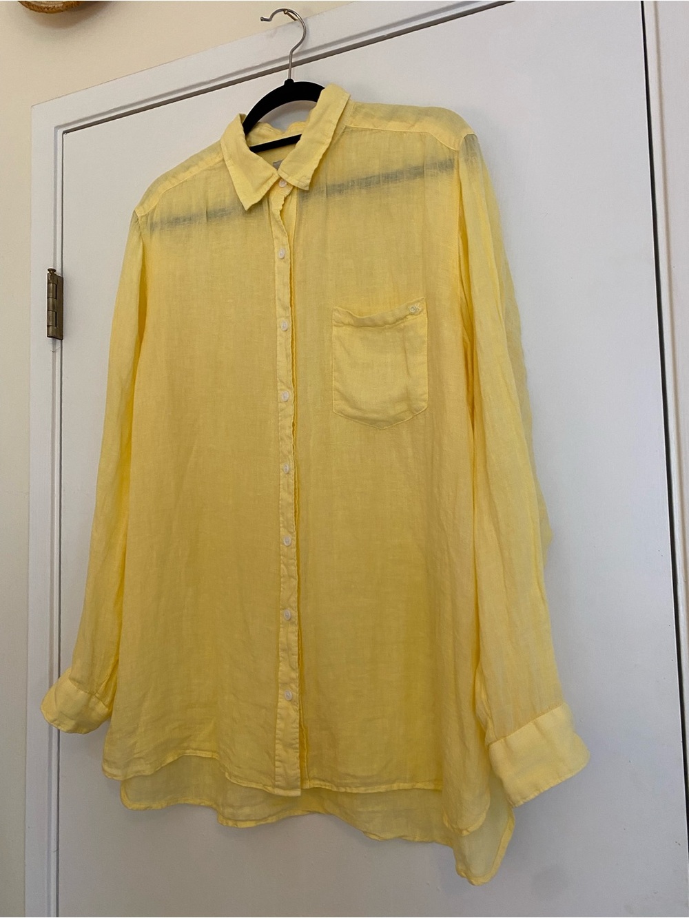 Outerknown Sunny Yellow Button-Down Shirt - Picture 1 of 6